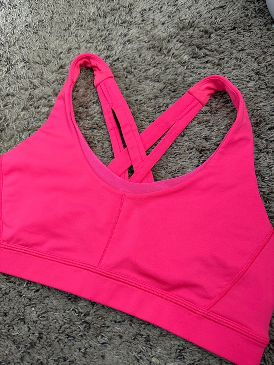 Lululemon Women’s Neon Coral Pink Time To Sweat Sports Bra Size 8 - Picture 4 of 7